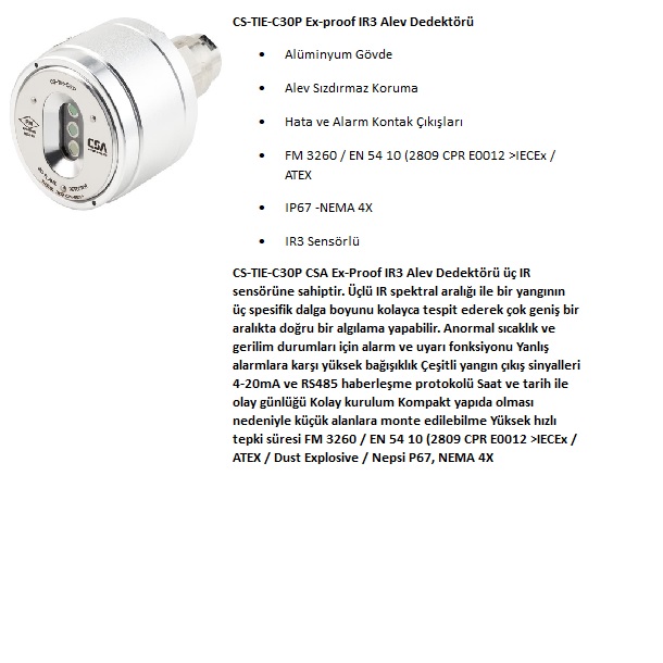CS TIE C30P Ex proof IR3 Alev Dedektörü